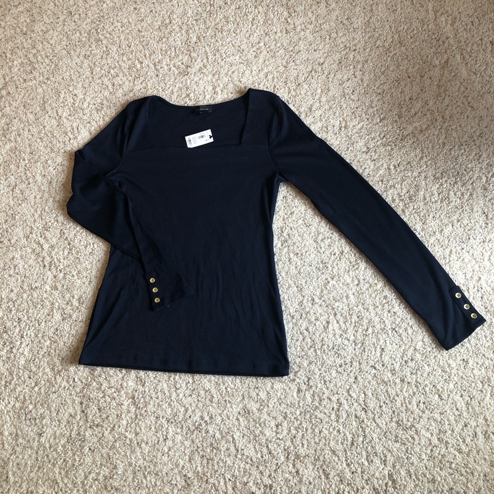 Limited, size small Square neck navy top